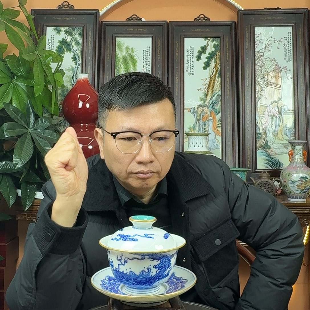 摆件陶景德镇陶瓷手工盖碗