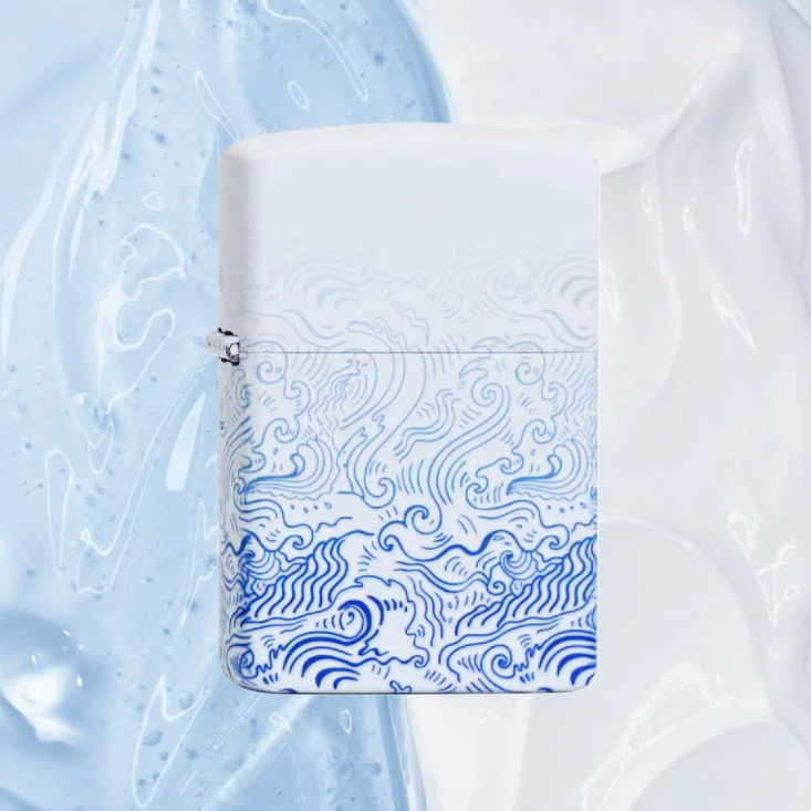 碧海蓝波防风打火机男士送男友达人无油