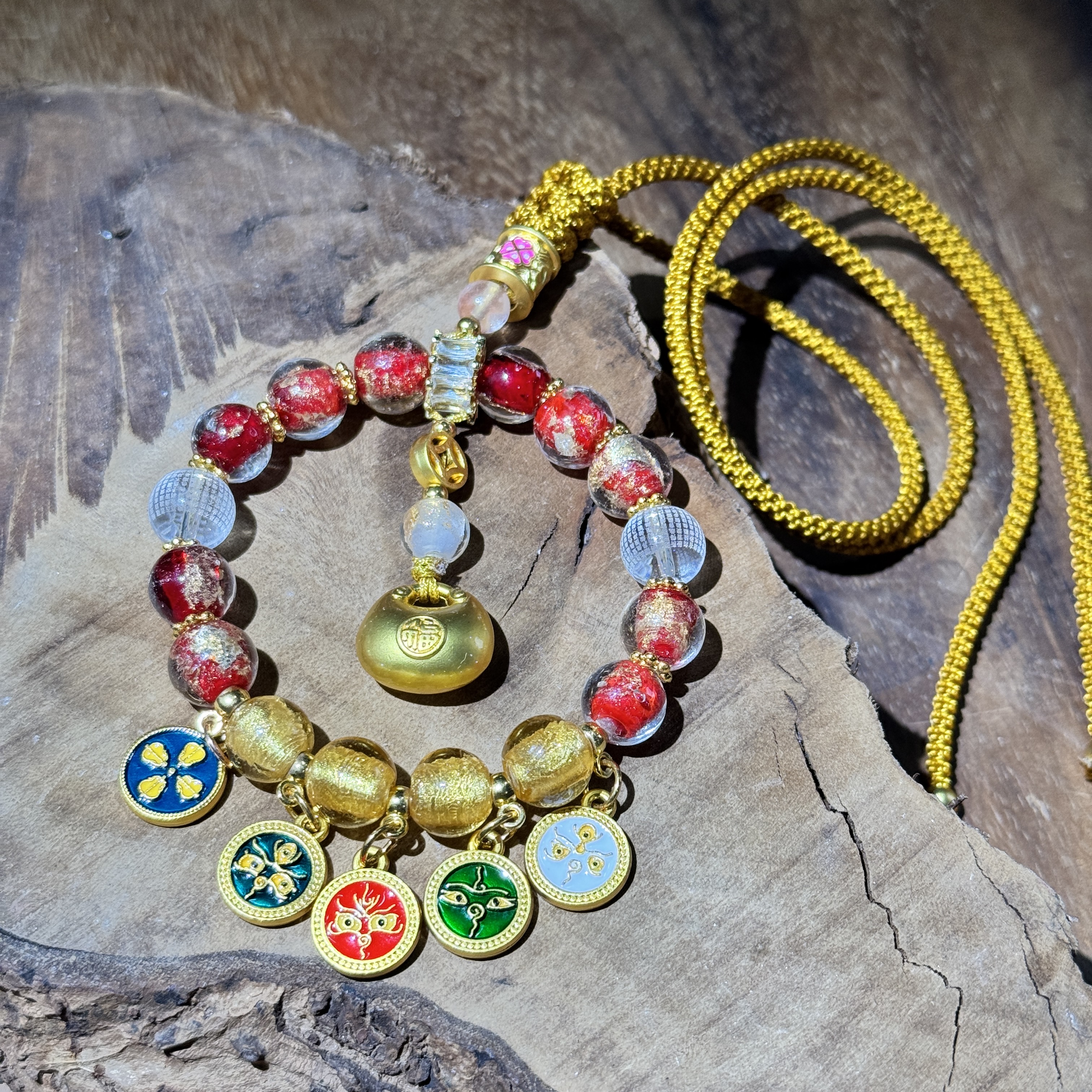 K398香灰水晶车载挂件（无礼盒）古风陶瓷