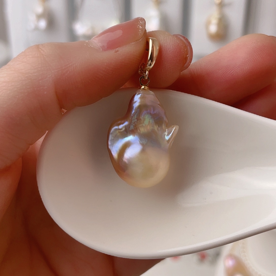 淡水珍珠颈饰银S925镶嵌