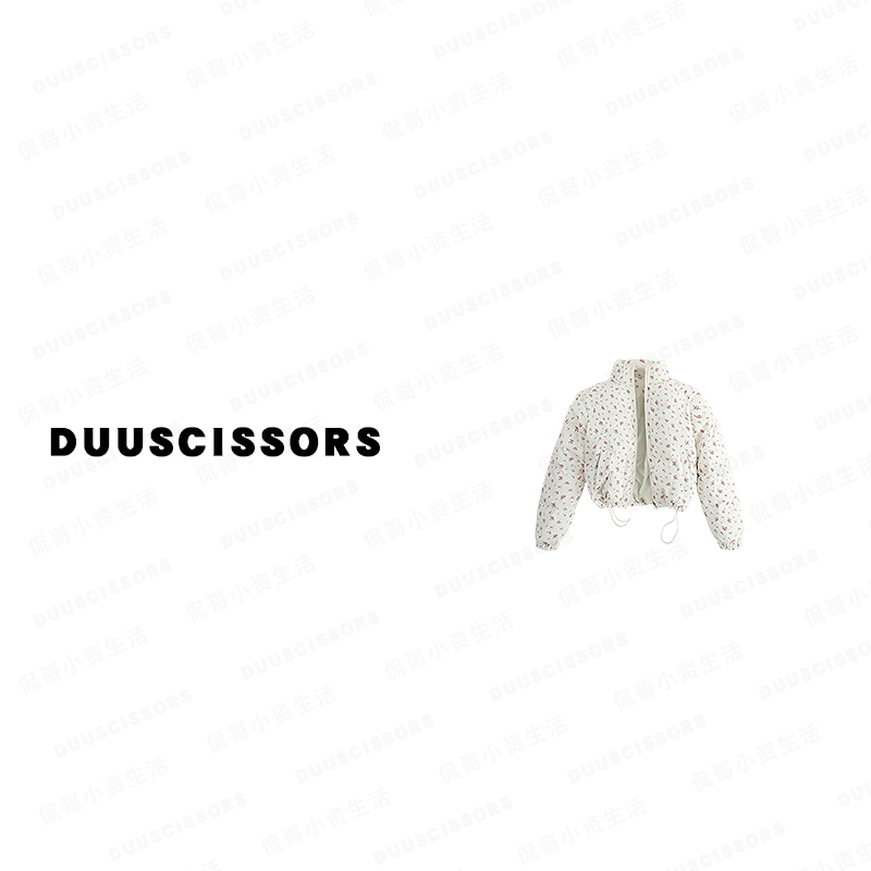 DUU SCISSORS 小碎花立领棉服 休闲百搭冬季外套