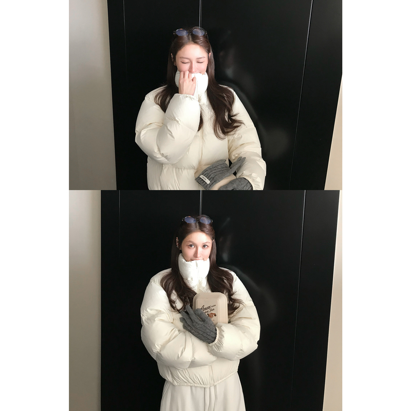 Skk Store '云朵欧包2.0'超暖鹅绒版!90白鹅绒立领肯豆羽绒服