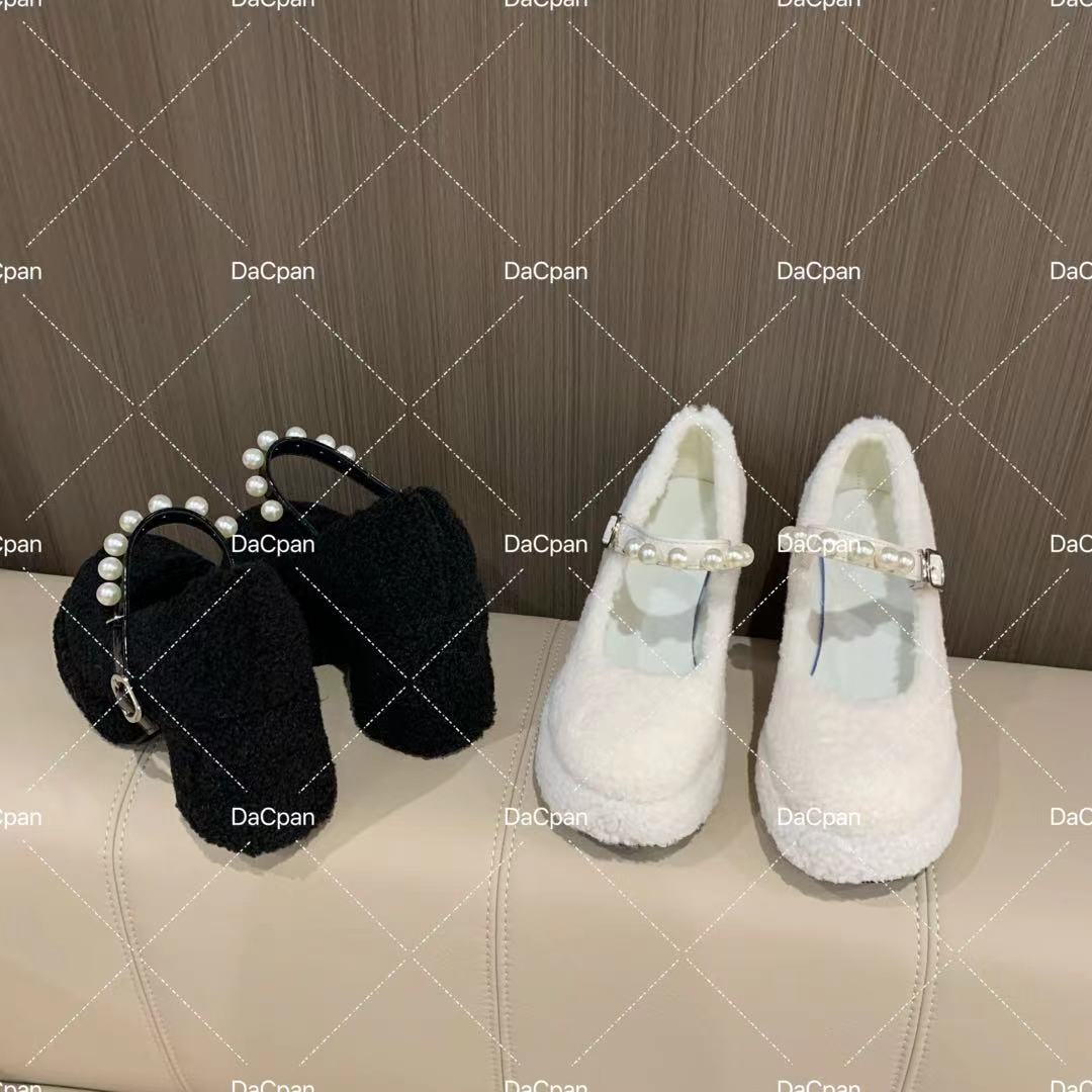 DACPAN-“智欣”加绒粗跟气质仙女厚底鞋 跟高9 2024/盼•PP 259