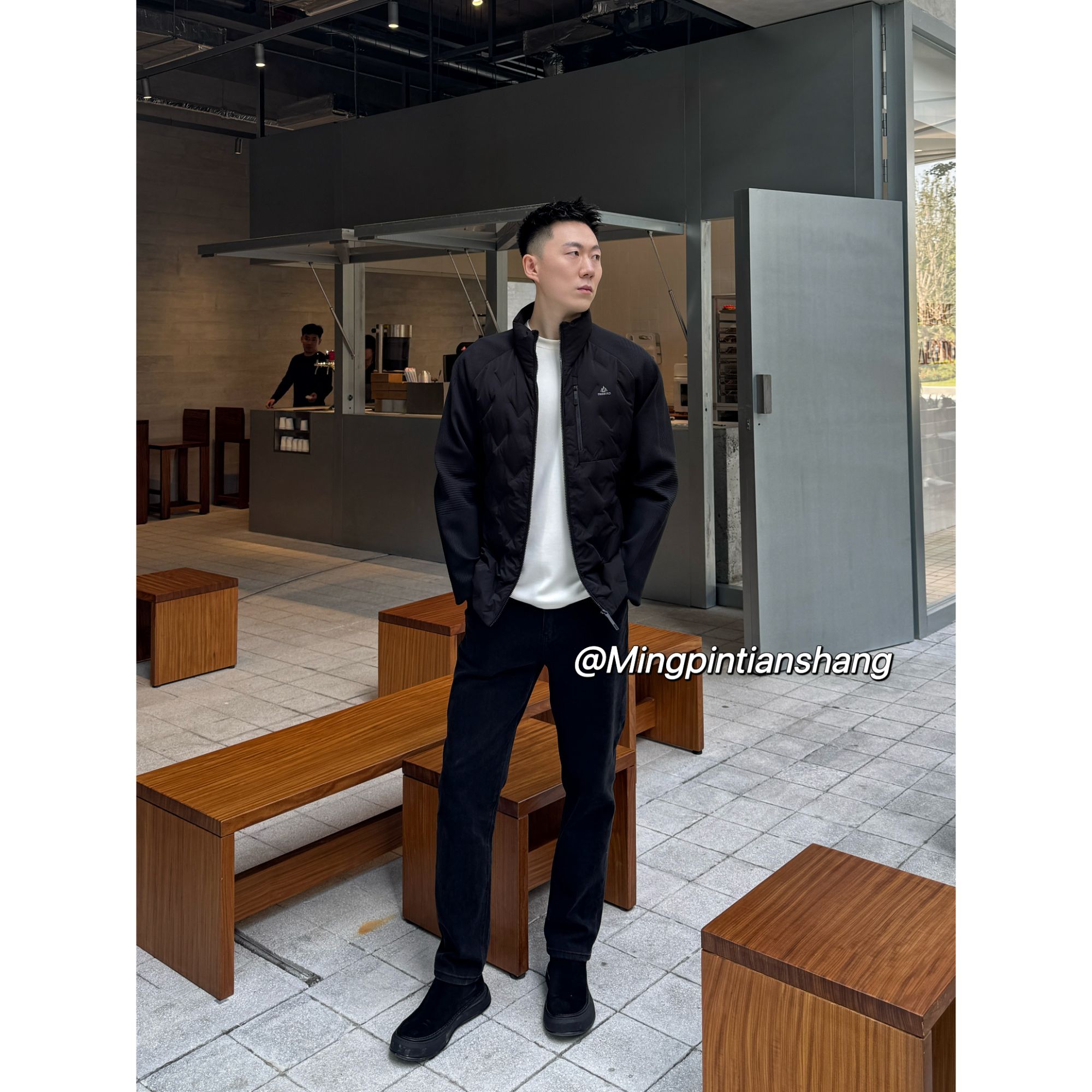 【山巅羽绒】铭品添尚2025冬季新款男士休闲百搭立领羽绒服#8238-1