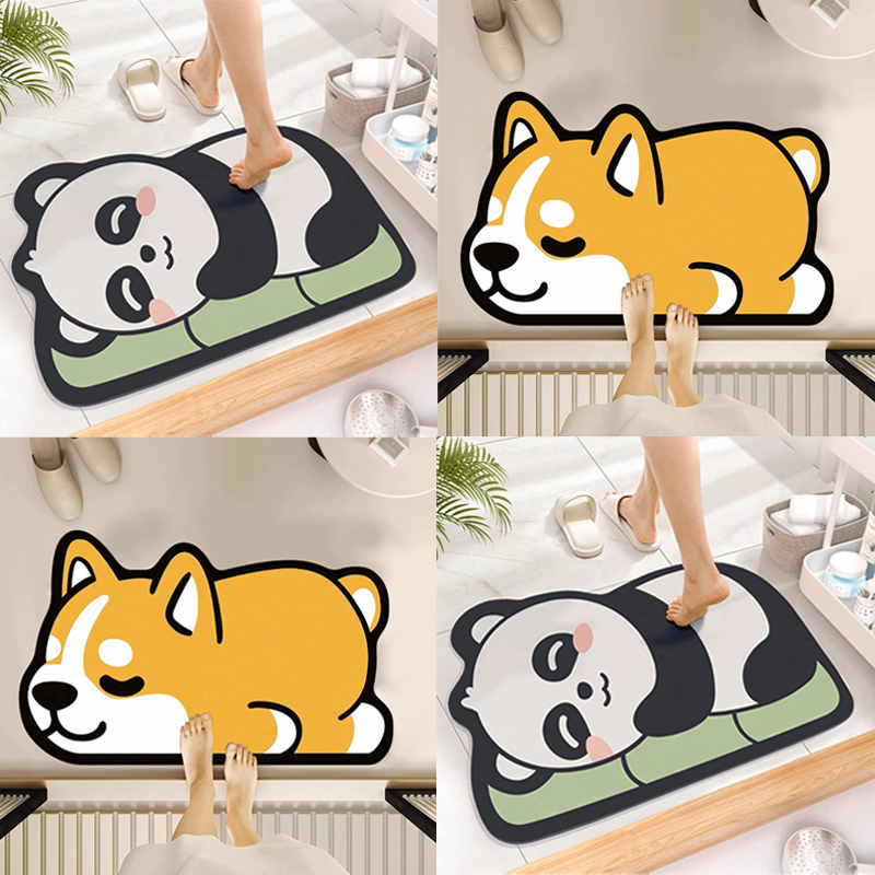 B042【40*60cm】硅藻泥入户门里门外垫喜庆玄关防滑免洗地毯地垫