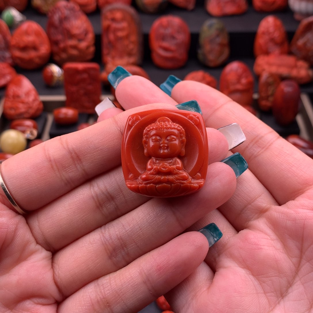 南红玛瑙南红川料宝宝平安佛28mm未镶嵌