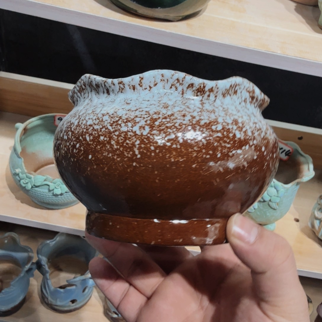 紫砂花盆粗陶盆 呀