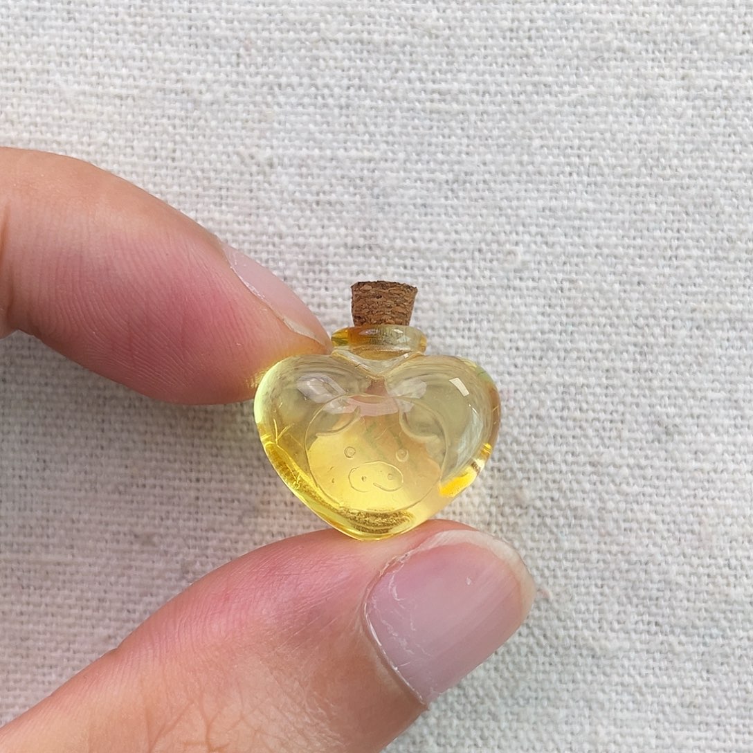 琥珀未镶嵌珠宝奇石许愿瓶