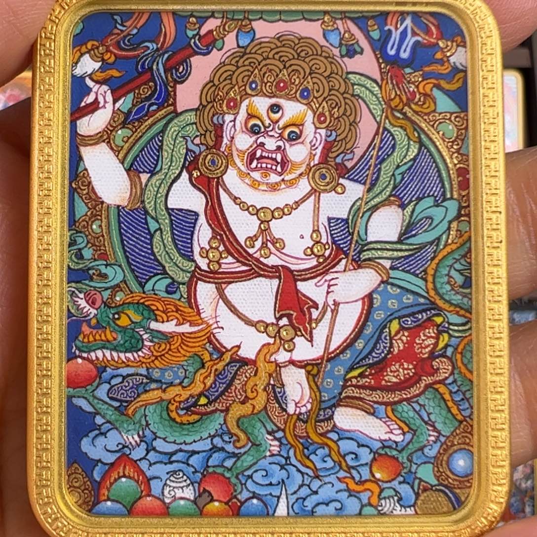 吊坠福利款白财神唐卡