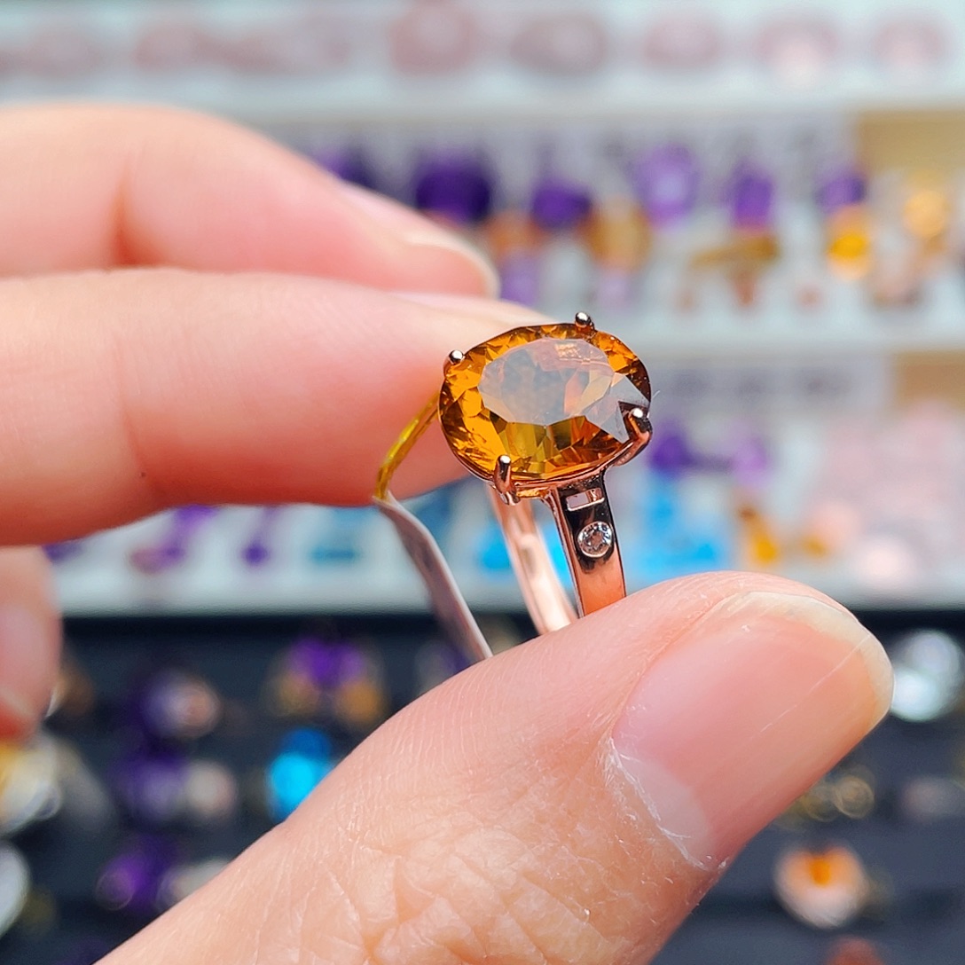 珠宝半成品银S925镶嵌水晶天然保真