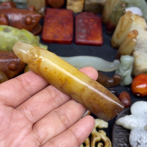 蛇纹石玉未镶嵌颈饰35