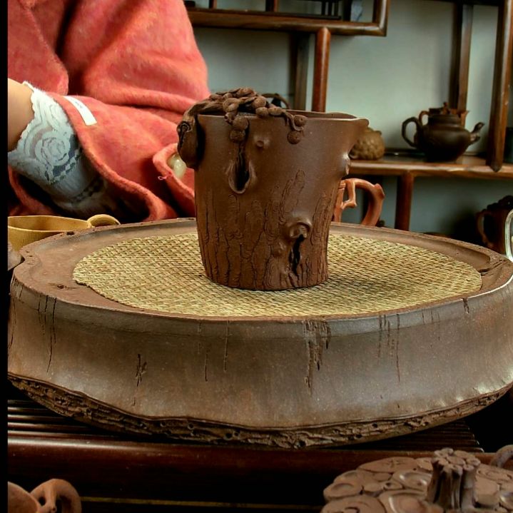 紫砂茶壶@**生全手工制作的时候