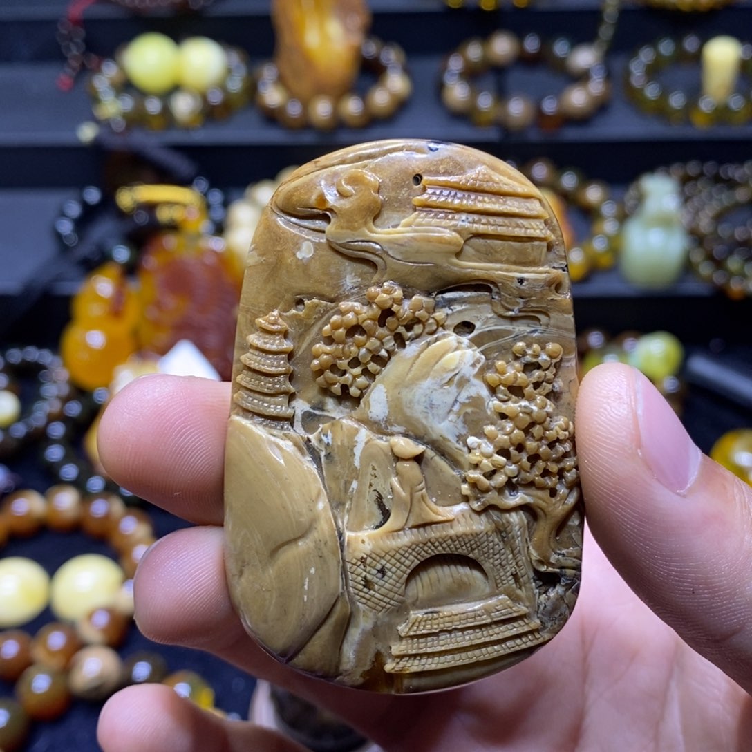 琥珀未镶嵌珠宝奇石