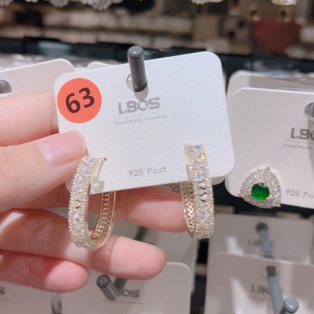 锆石纯铜合金耳环的