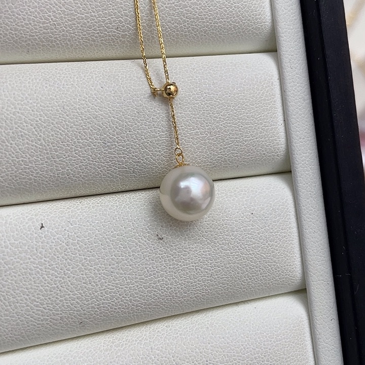 海水珍珠项链18K金镶嵌