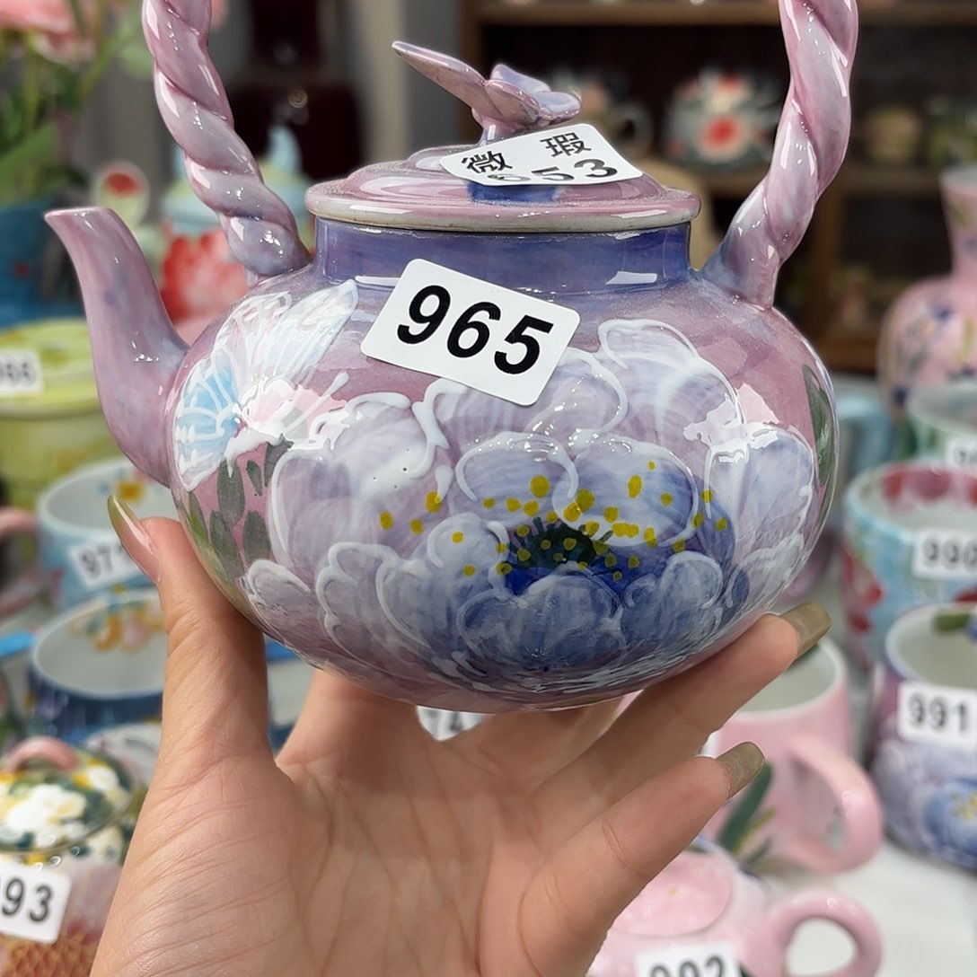 瓷片景德镇手绘高温釉下彩陶瓷茶具