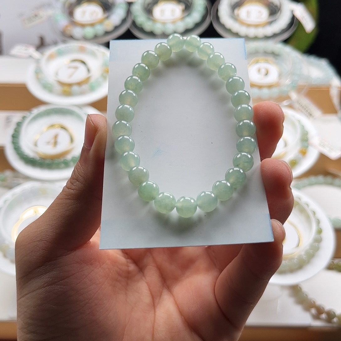 翡翠未镶嵌手链卡7.1