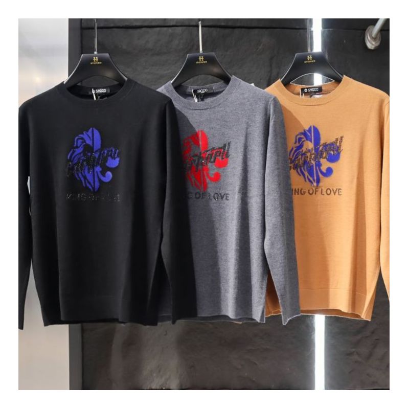 秋冬男士圆领内搭针织长袖毛衣2109