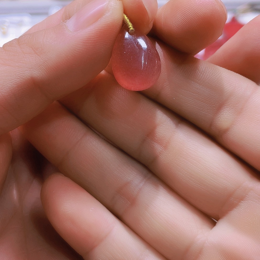 水晶颈饰未镶嵌粉水晶