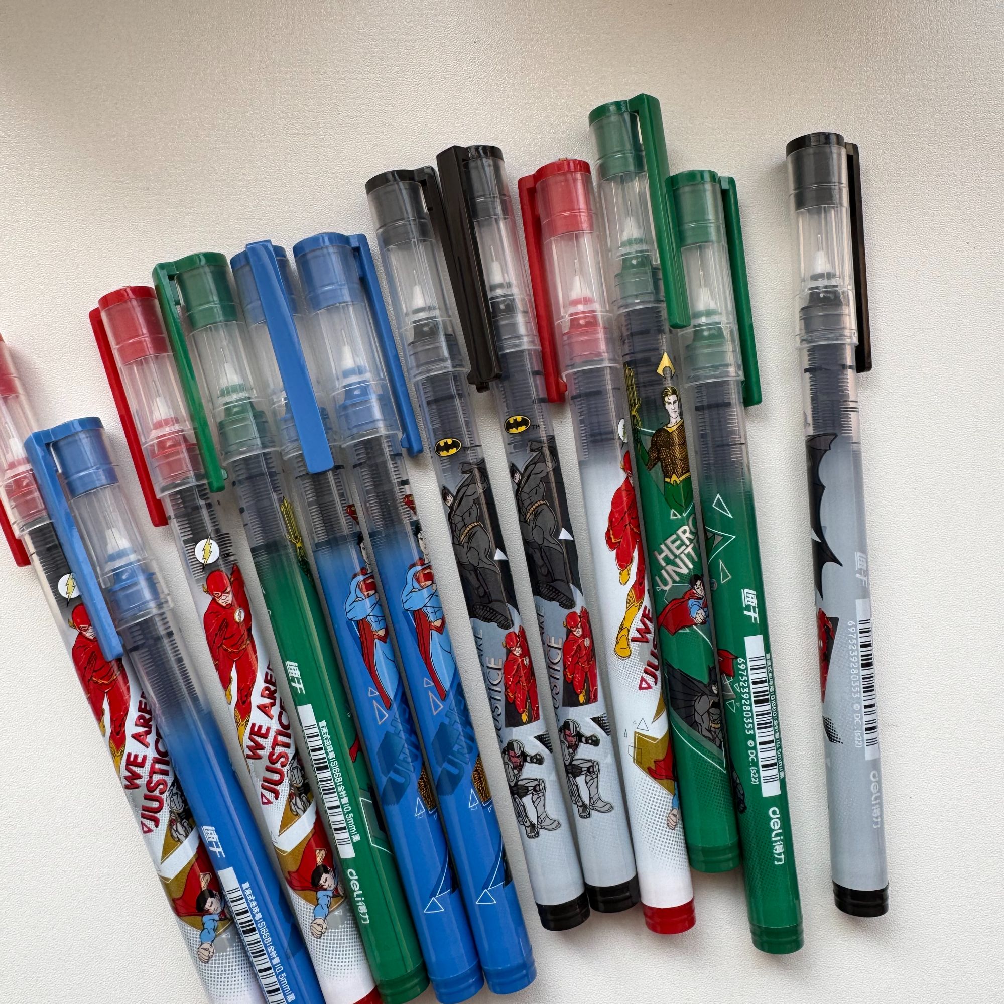 032得力笔杆S1688正义联盟走珠笔0.5黑