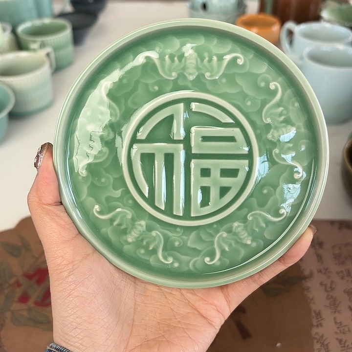 龙泉云间青瓷小米茶器