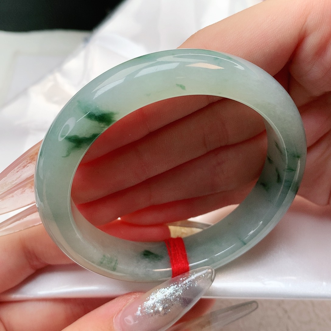 未镶嵌手镯翡翠正圈55