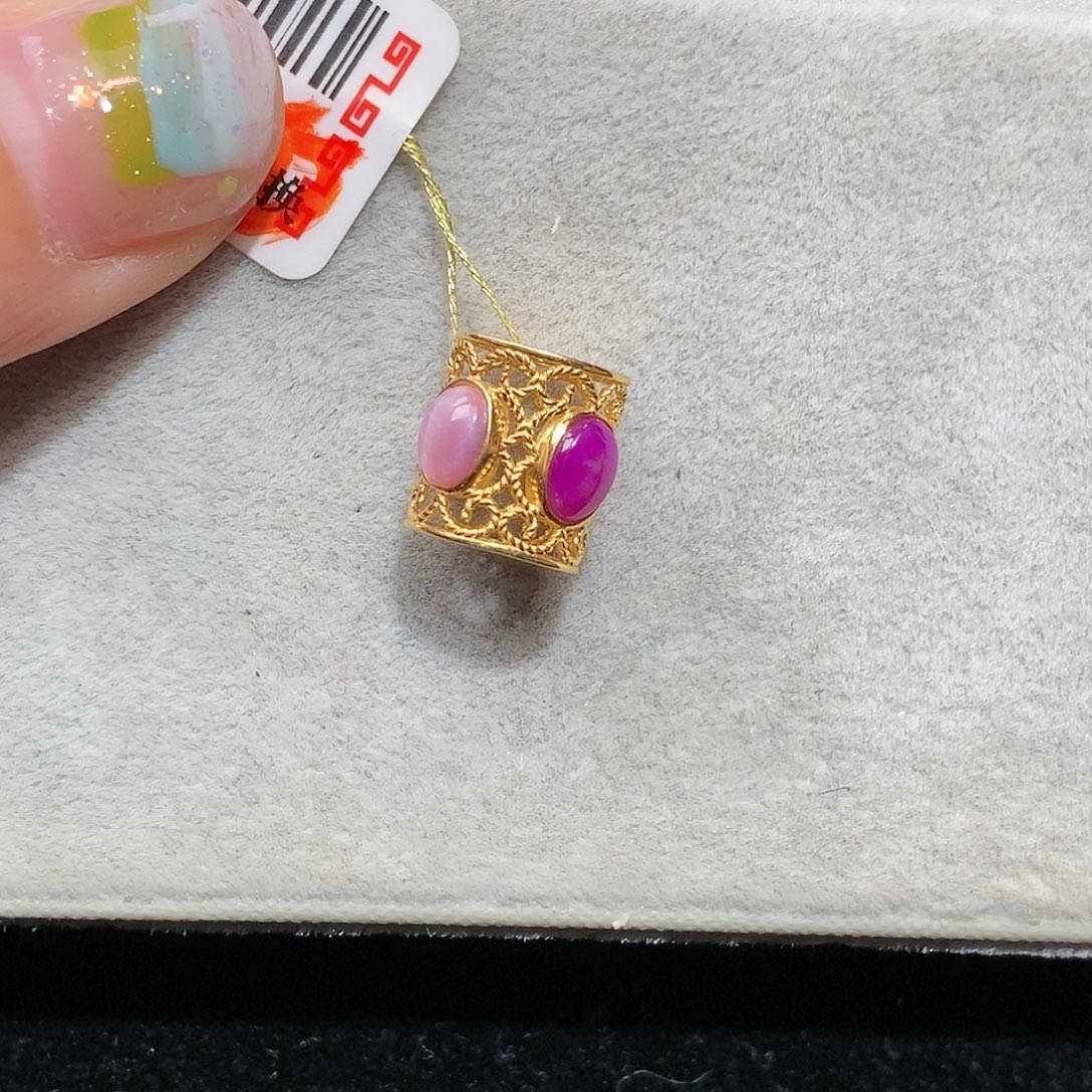 苏纪石（舒俱来）18K金镶嵌吊坠(不含链)