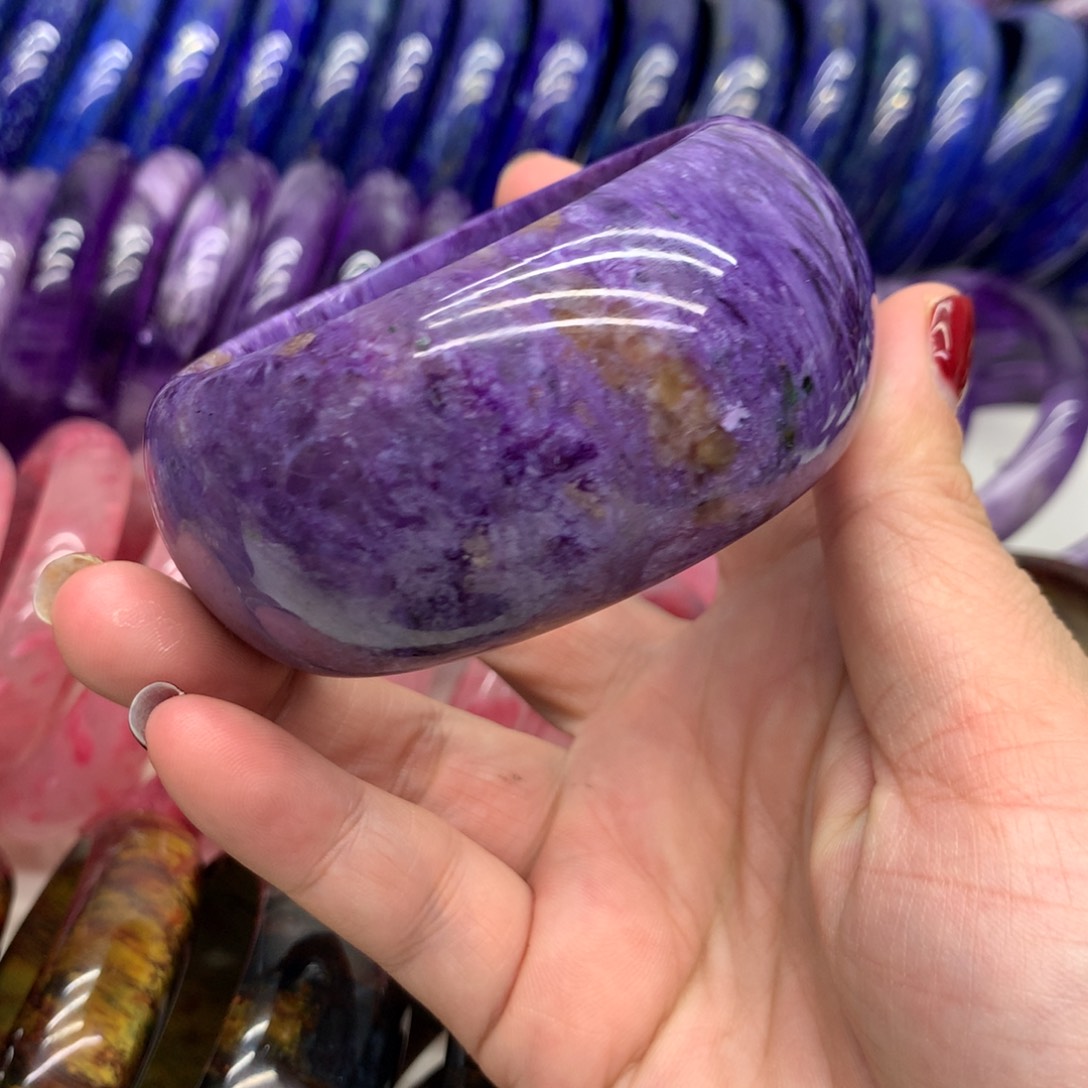 查罗石（紫龙晶）手镯未镶嵌E**a