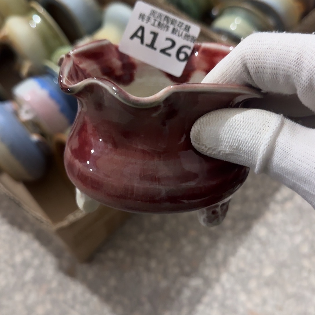 瓷片景德镇手工花盆