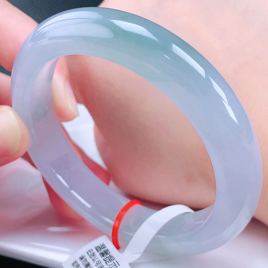 未镶嵌手镯翡翠56圈冰蓝