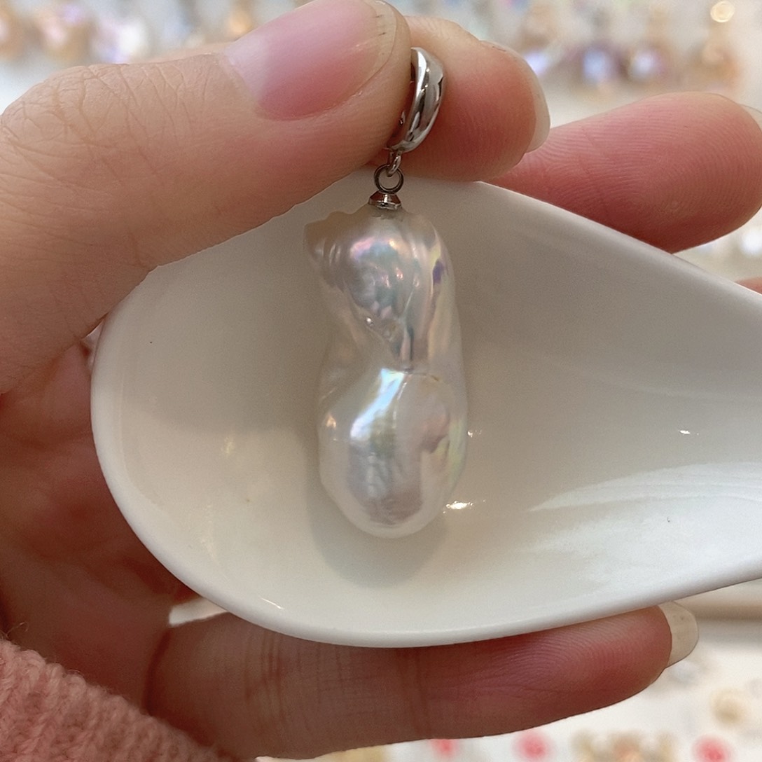 淡水珍珠颈饰银S925镶嵌