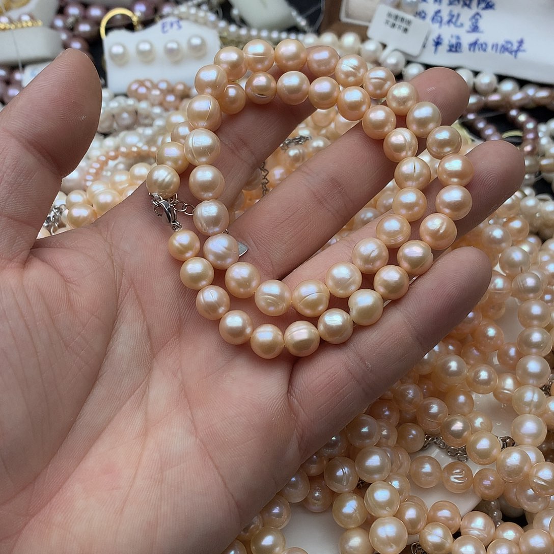 淡水珍珠8-9未镶嵌A113项链