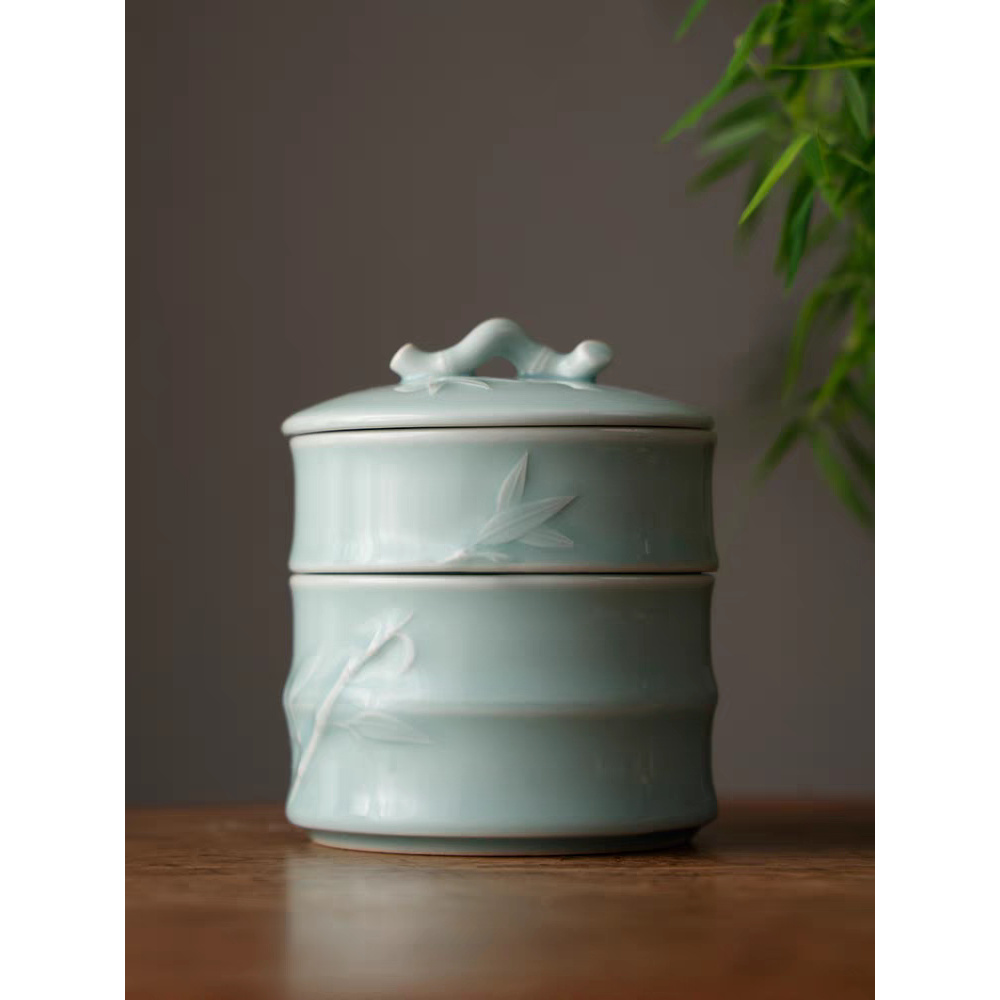 龙泉陶瓷节节高墨池笔洗套装