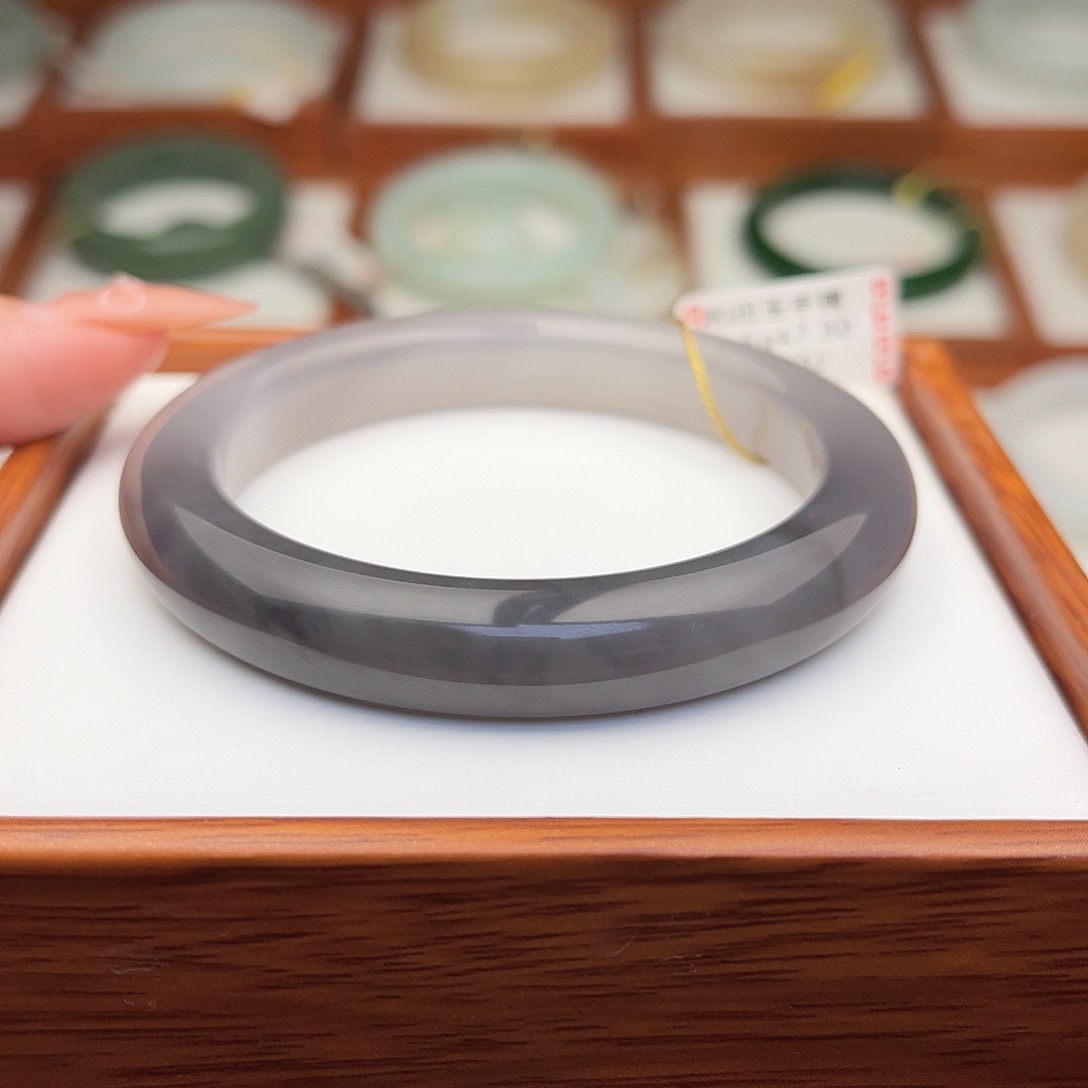 和田玉未镶嵌手镯54.5