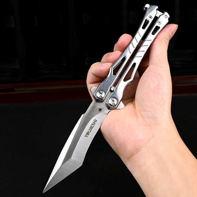 第五代高颜值户外折叠蝴蝶刀CSGO周边游戏练习训练工具