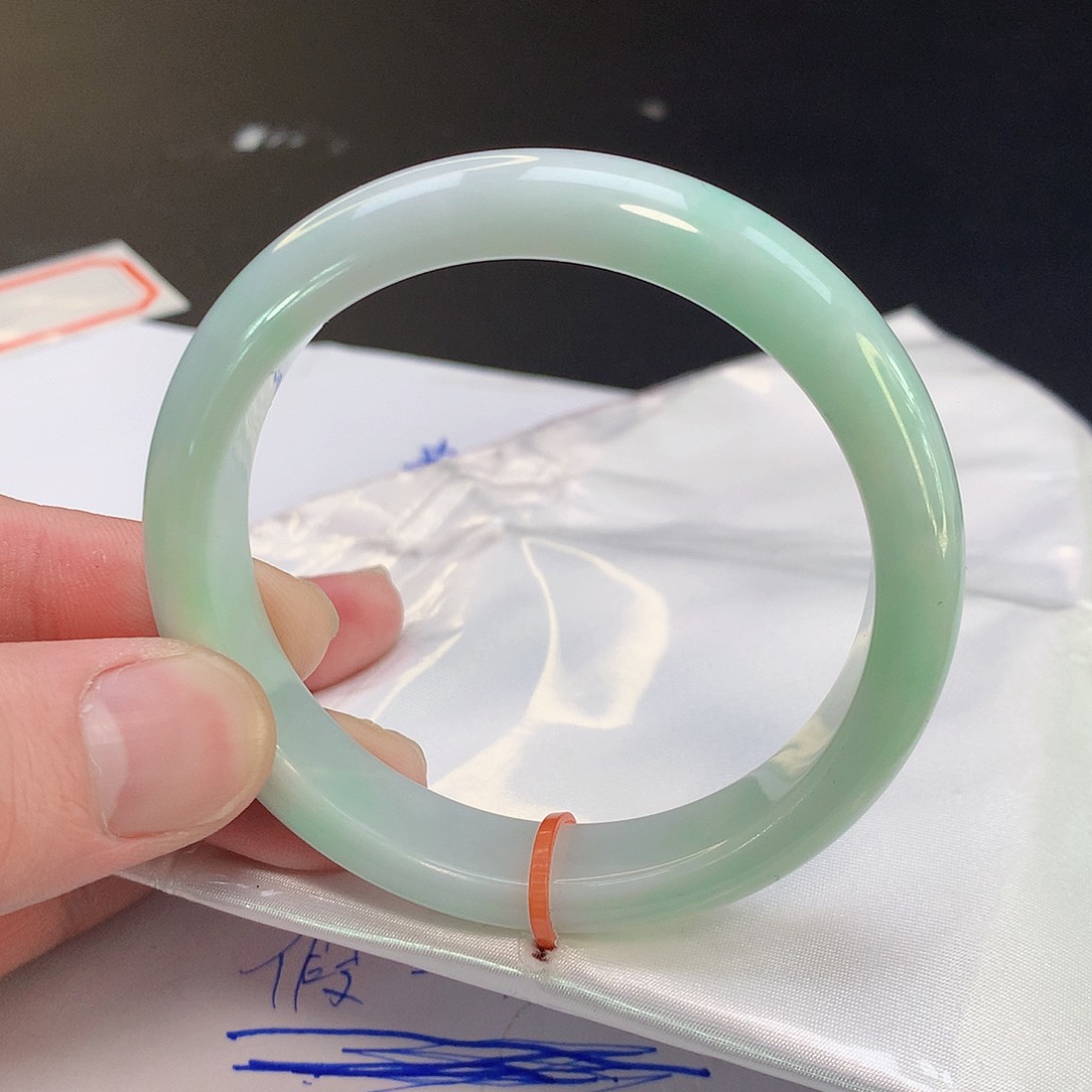 翡翠手镯未镶嵌088缅甸天然翡翠A货