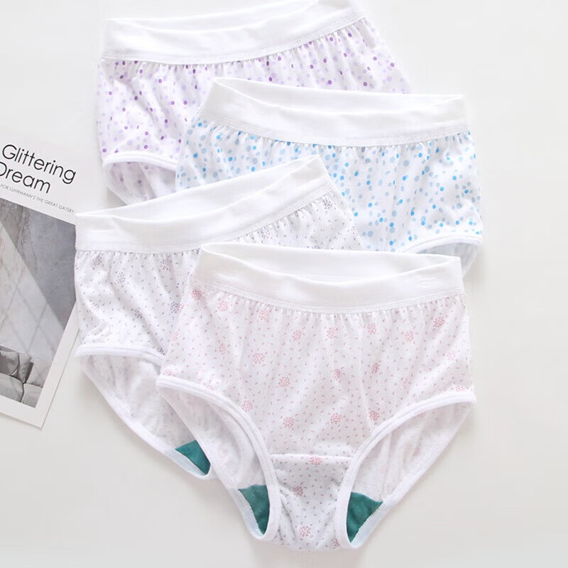 A&B精梳棉高腰内裤中老年大码内裤女士三角抗菌内裤全棉亲肤0182