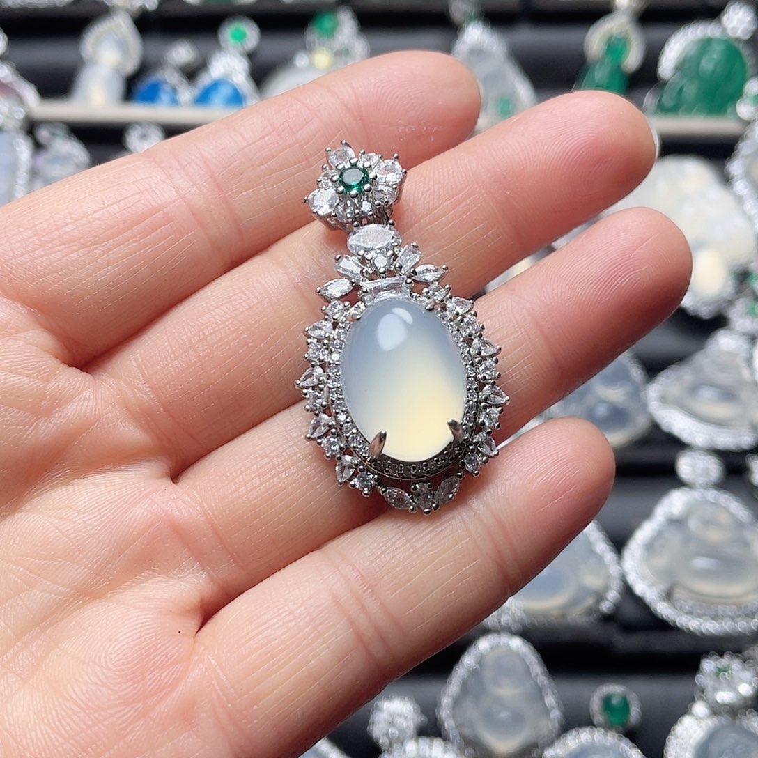 玛瑙/玉髓挂件合金