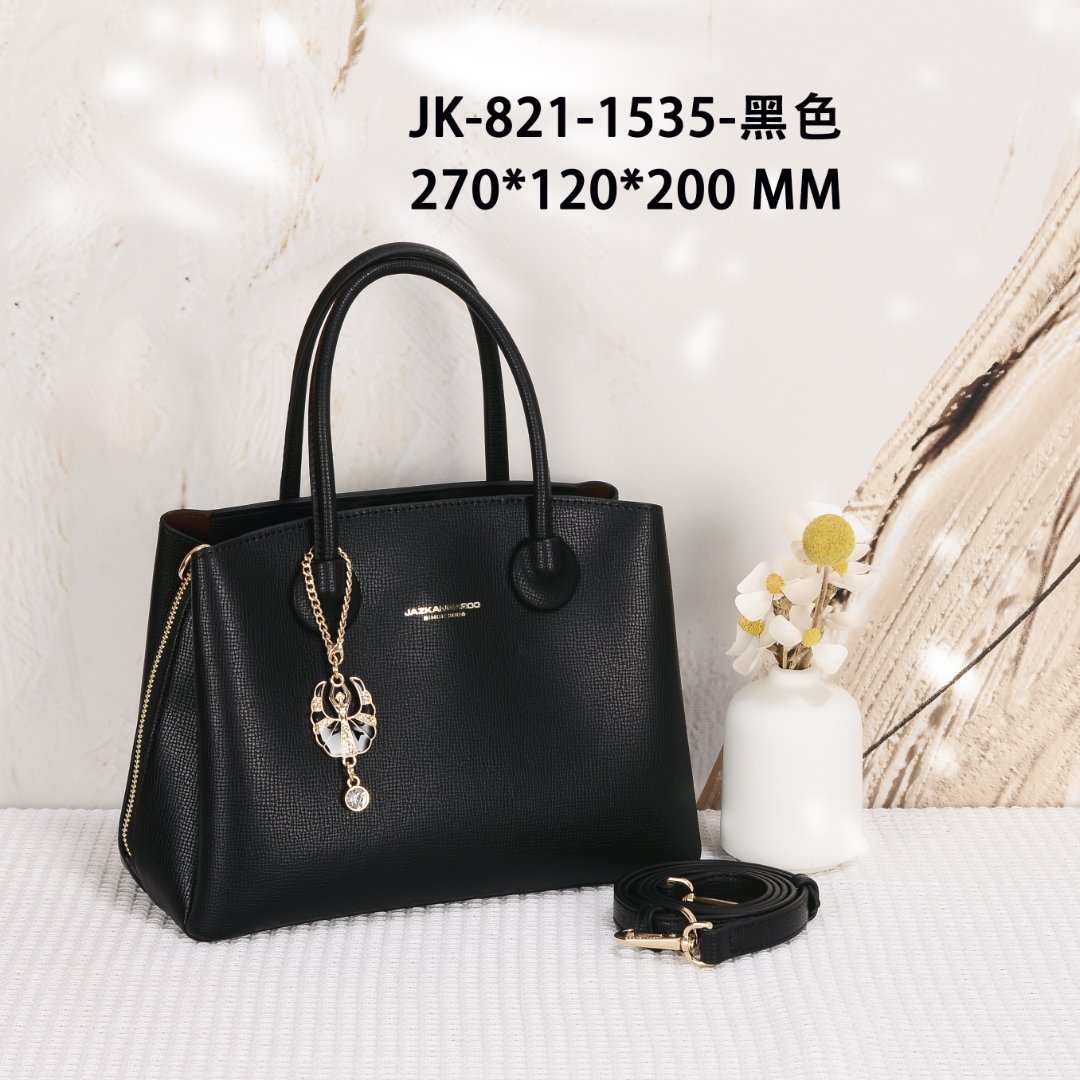 【芝麻集】GQ-1535-黑色RAIN.CUN简约休闲百搭腋下斜跨轻奢女包