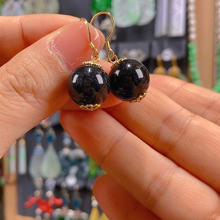 翡翠未镶嵌耳饰翡翠