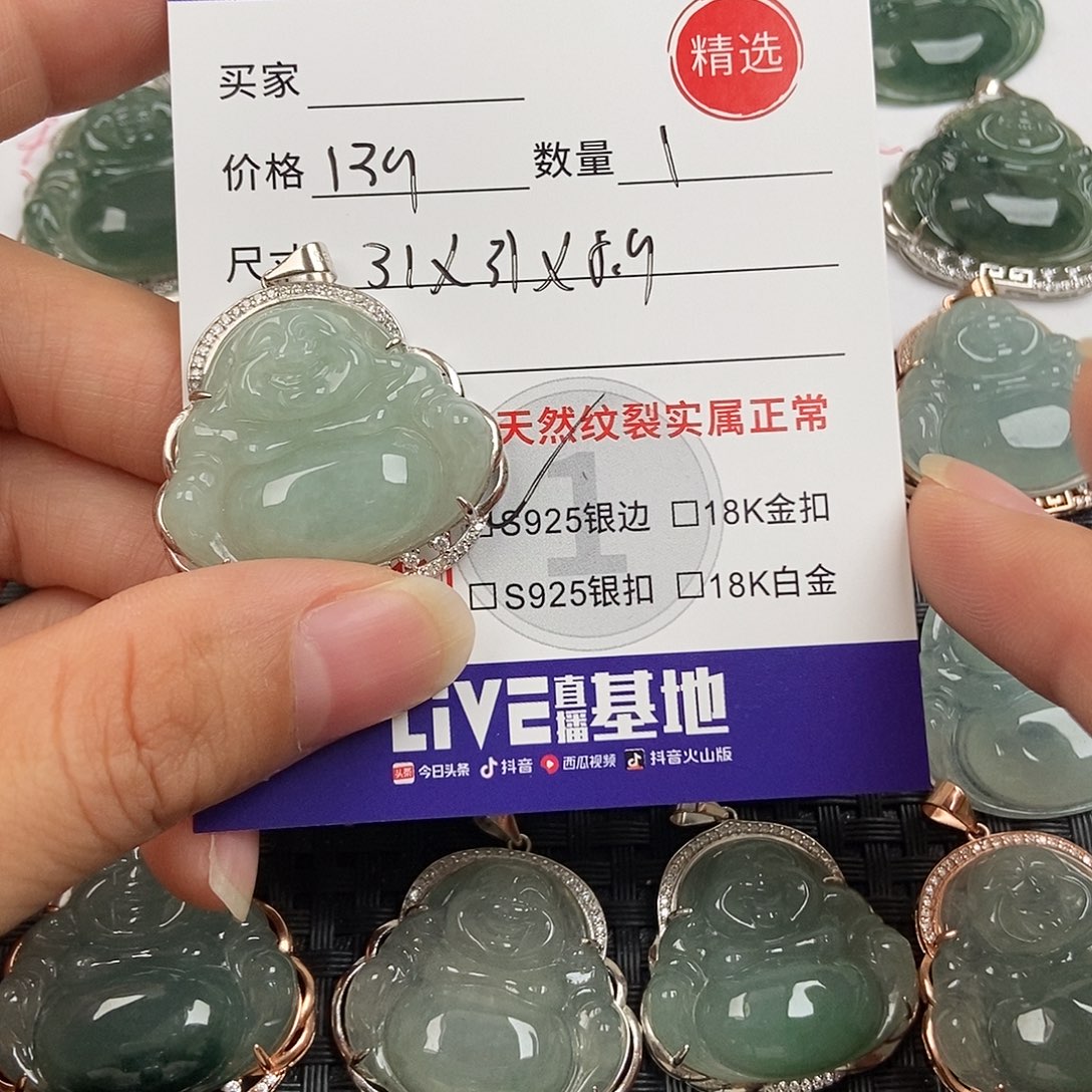 翡翠银S925镶嵌颈饰
