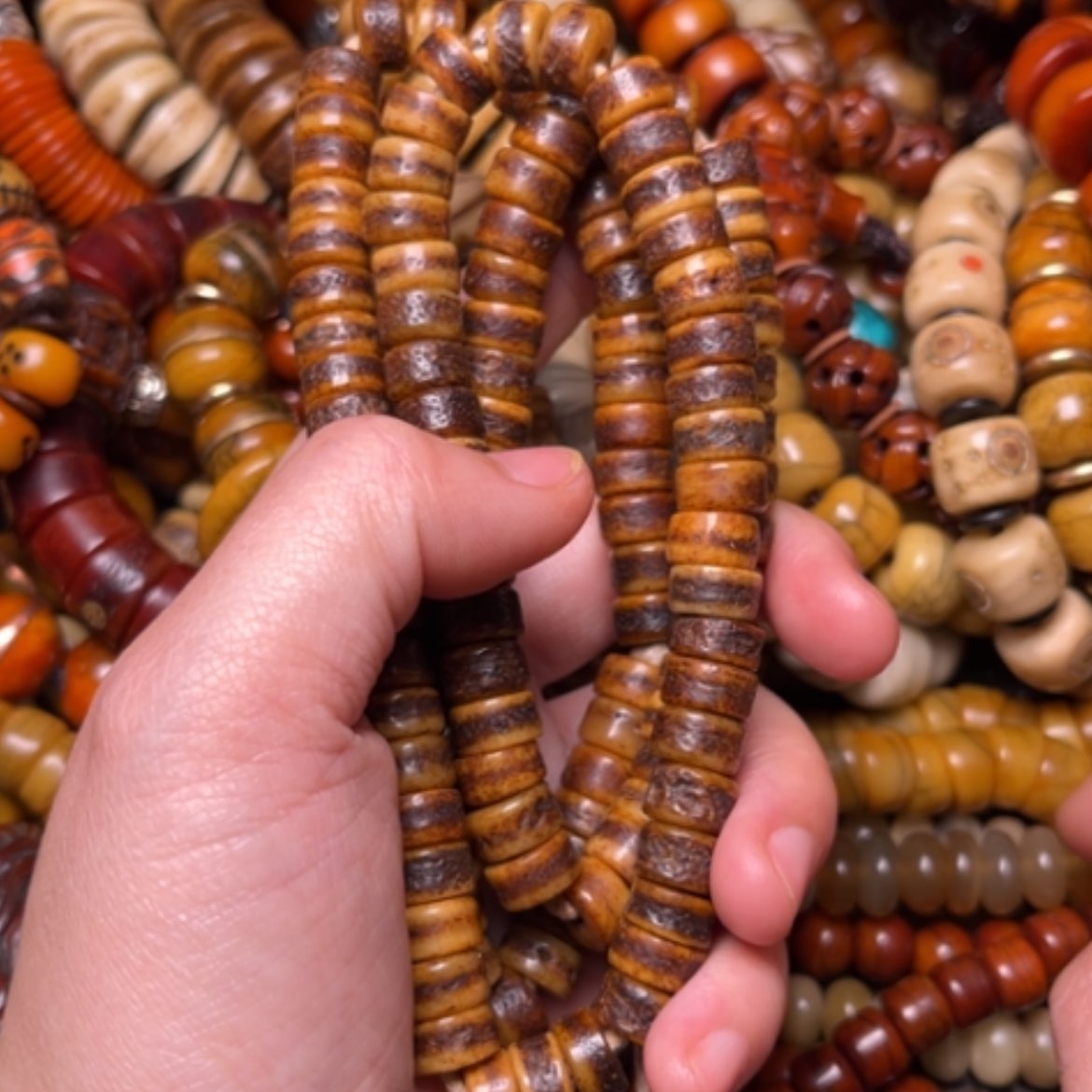 【闪购商品】牛骨手串/手链牛骨原色切片10×8×108素