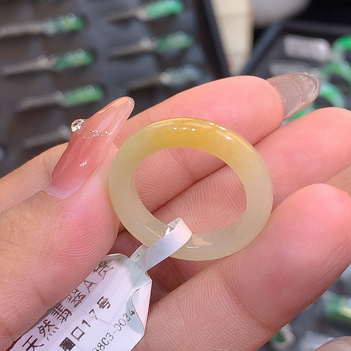 翡翠戒指未镶嵌圈口17