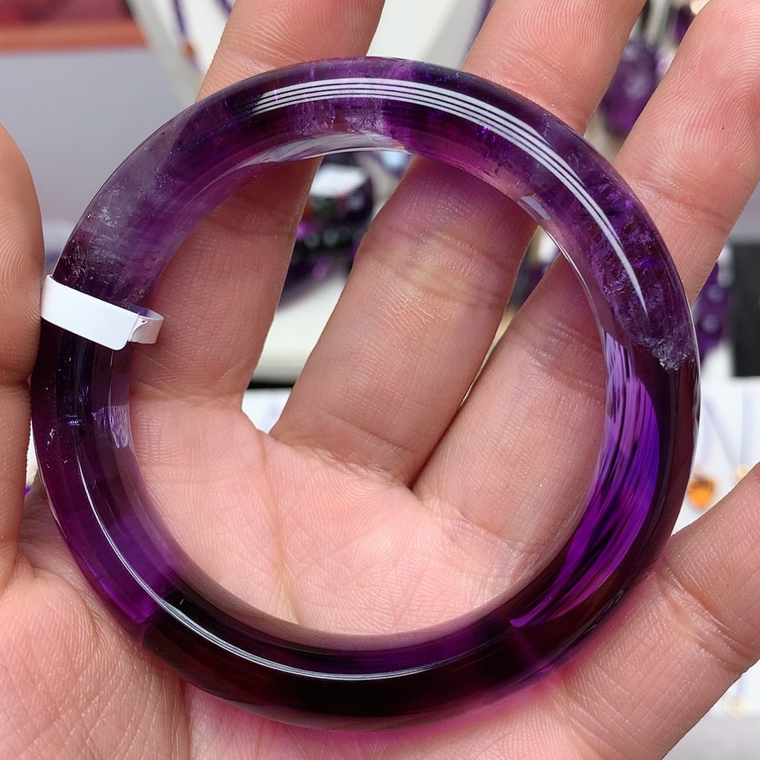 紫晶天然手镯支持复检未镶嵌