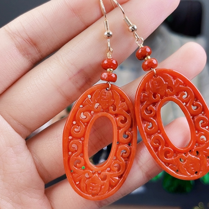 翡翠耳饰未镶嵌饰品