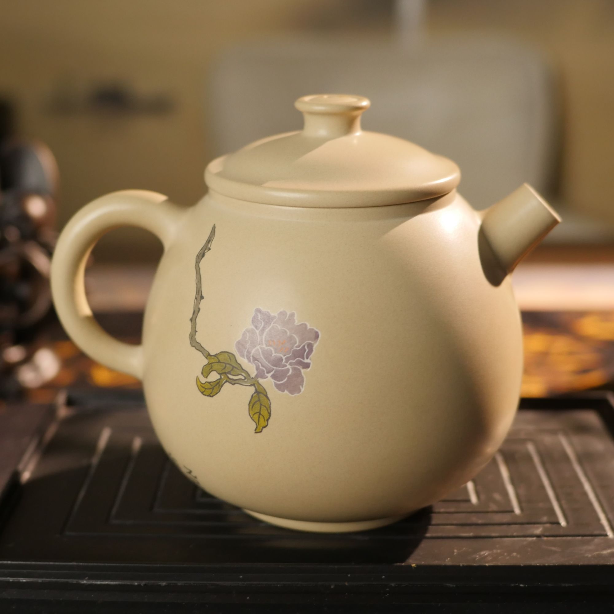 《云小陶》建水紫陶泡茶壶徐彩老师全手工白泥两道刻填茶壶茶具茶器