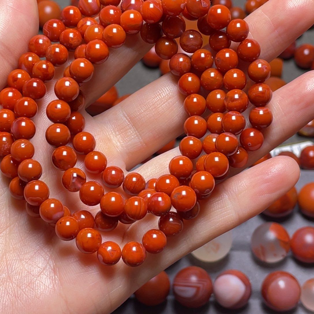 南红玛瑙南红多圈7+未镶嵌闹**弟