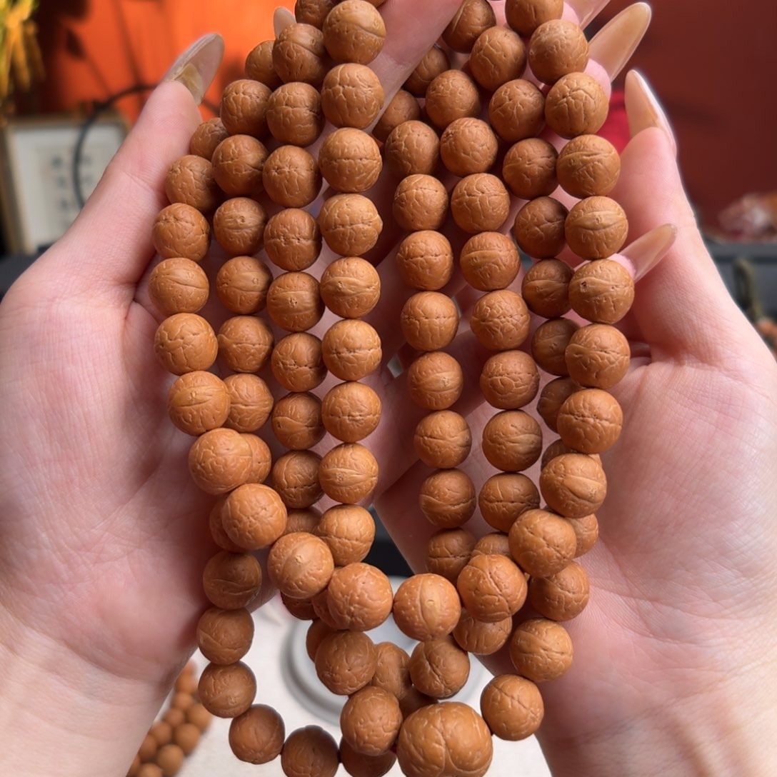 手串凤眼菩提佛****?11.5mm铁籽脖挂108颗素串