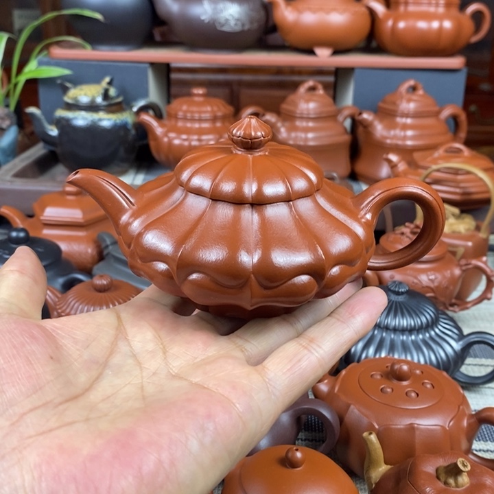 茶壶紫砂合菱220cc原矿赵庄朱泥特价