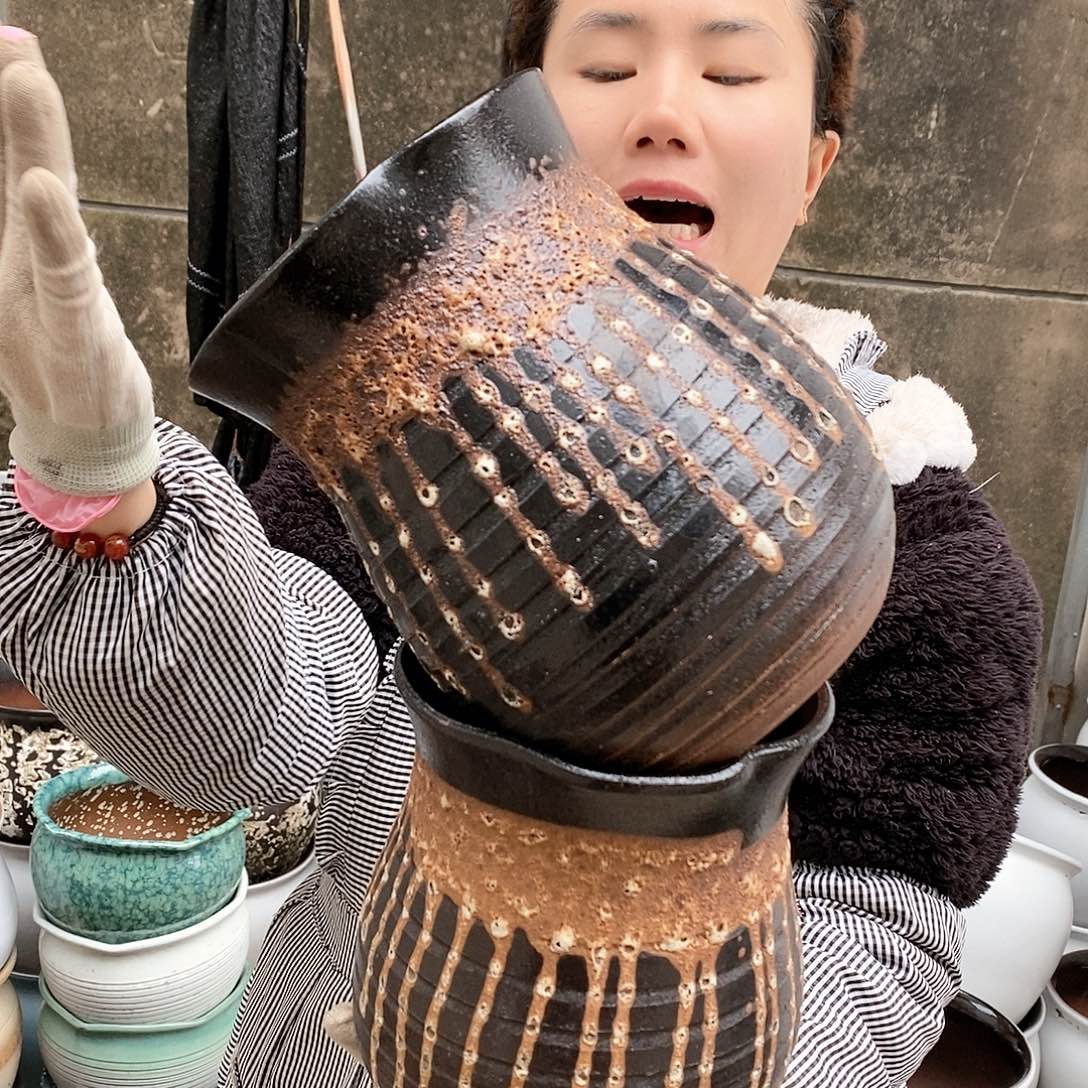 紫砂花盆瑕疵口15高20